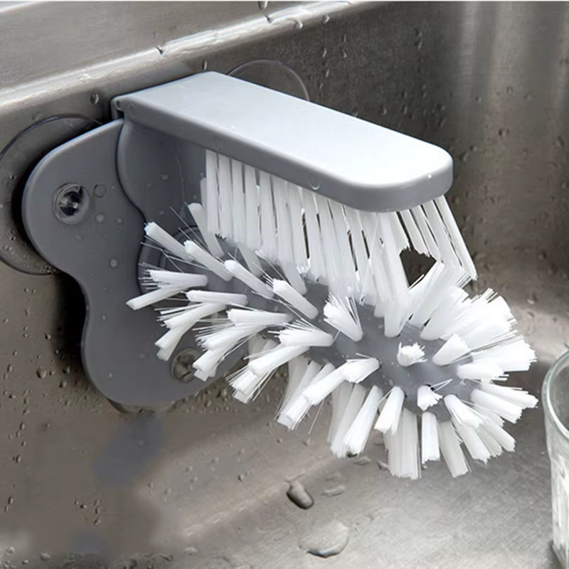 Cup Scrubber Glass Cleaner Lazy Bottles Brush Sink Kitchen Accessories 2 in 1 Dr