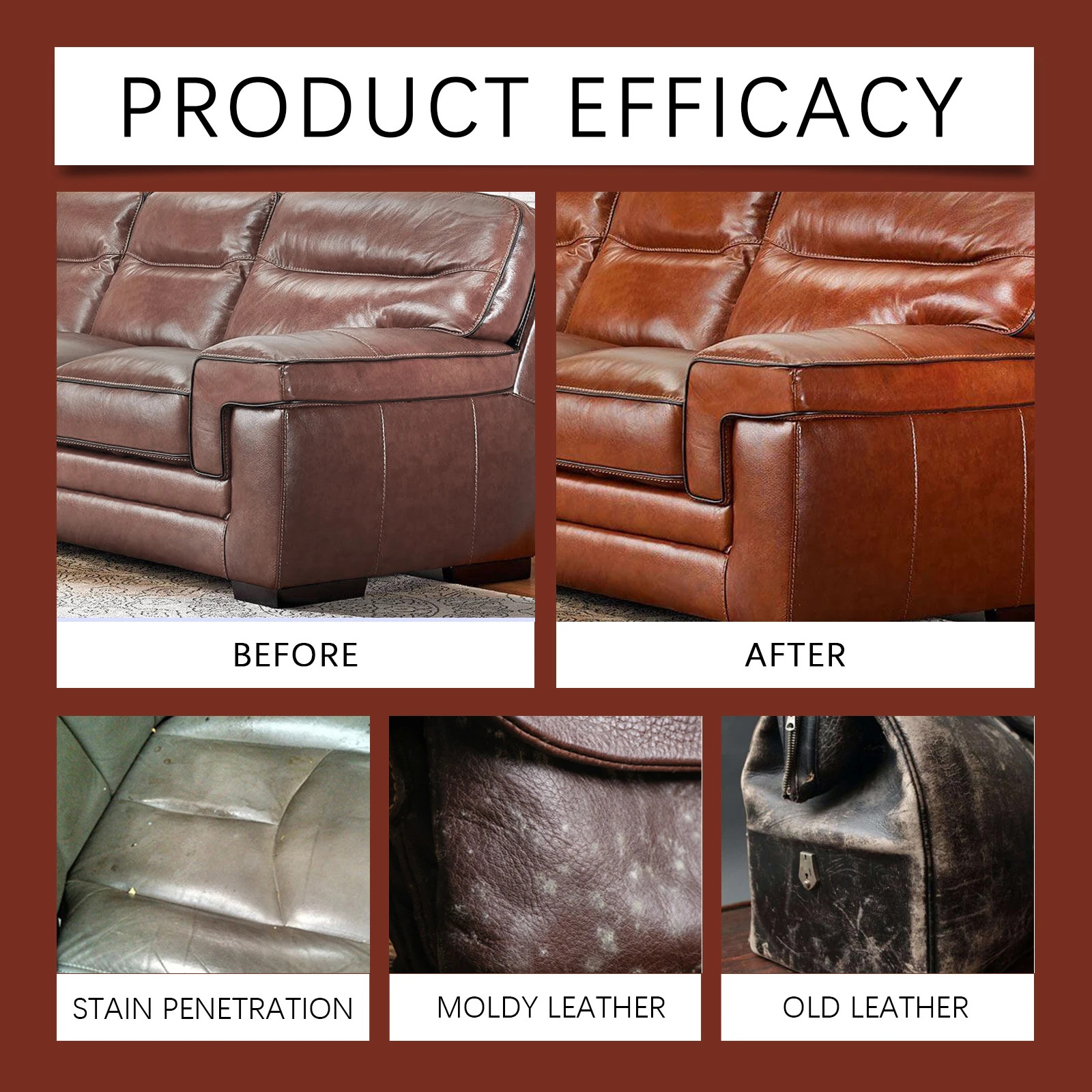 Leather Cleaner Conditioner Kit Care Set Deep Spray Nourishing Cream Restores So