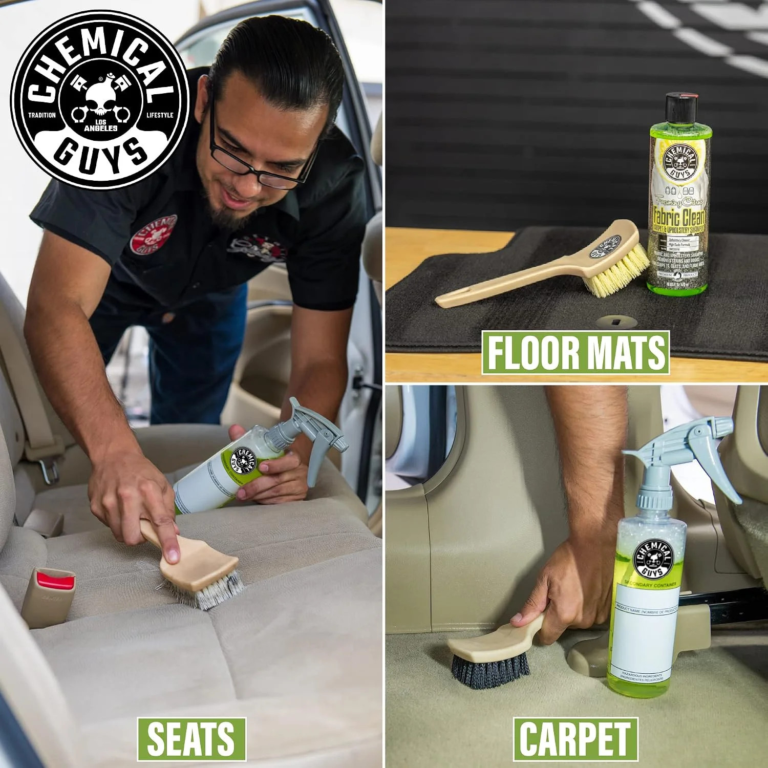 Chemical Guys, Foaming Citrus Fabric & Carpet Cleaner, Seats & Mats, 16 oz | Hig