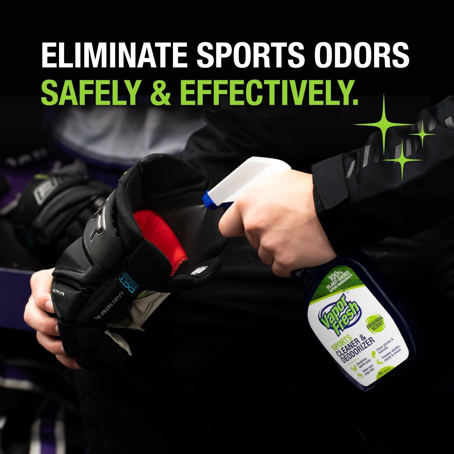 Sports Cleaner & Deodorizer Spray for Gym & Sports Equipment, 16 fl oz (3-Pack)