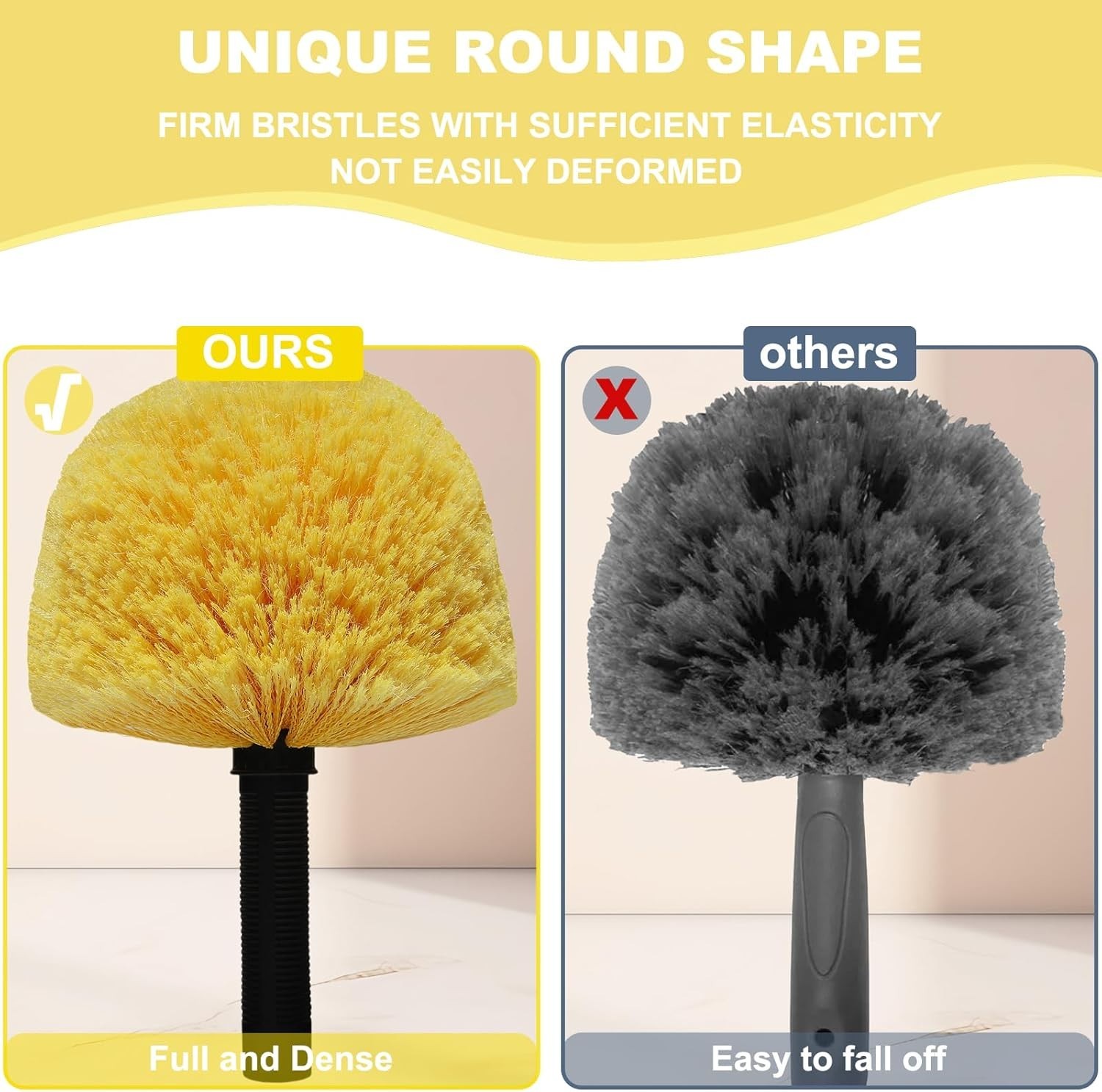 2 Pack Twist-On Cobweb Duster Head Brush – Efficient Indoor & Outdoor Spider …