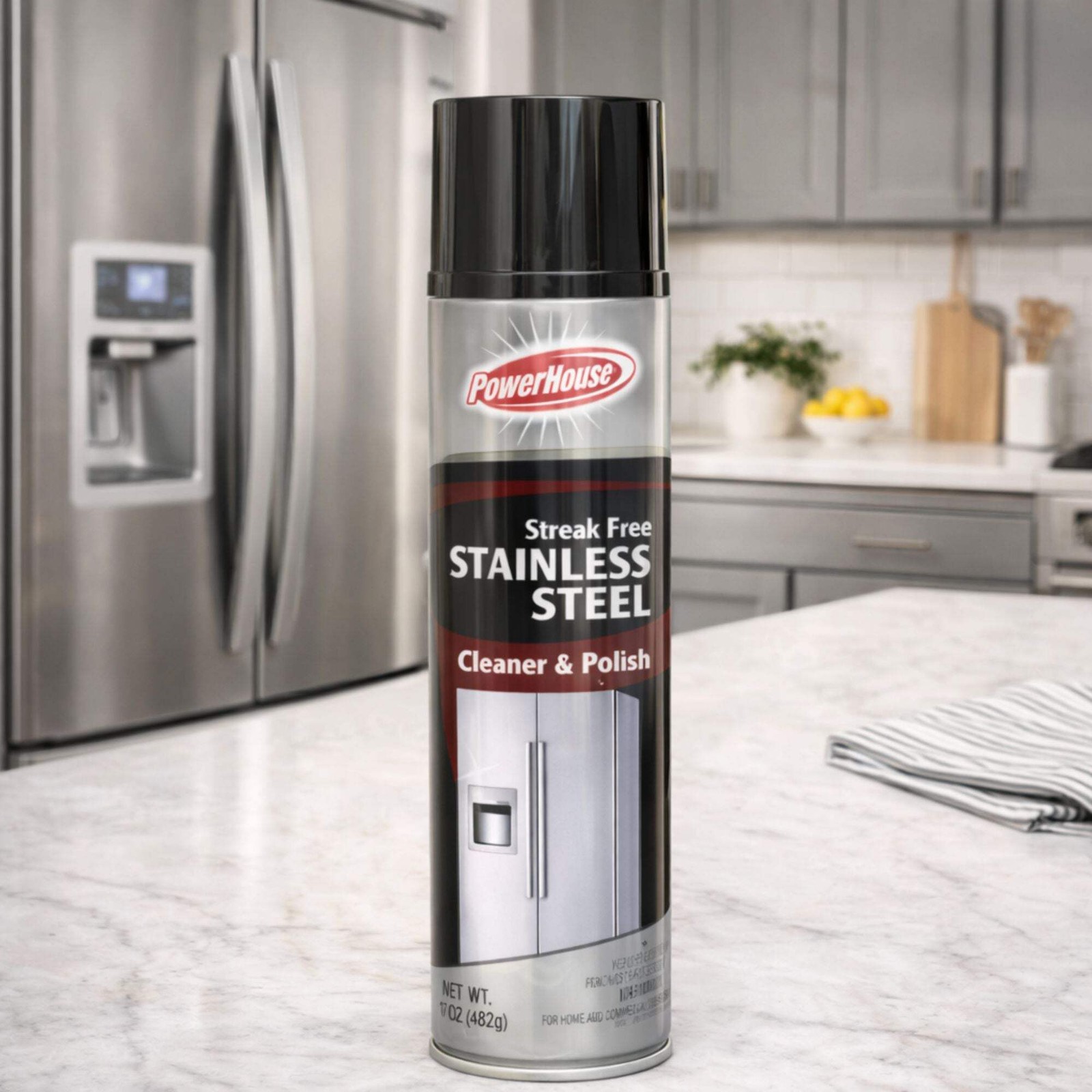 17oz Stainless Steel Cleaner Polish Spray Streak Free Shine Kitchen Appliance Ca