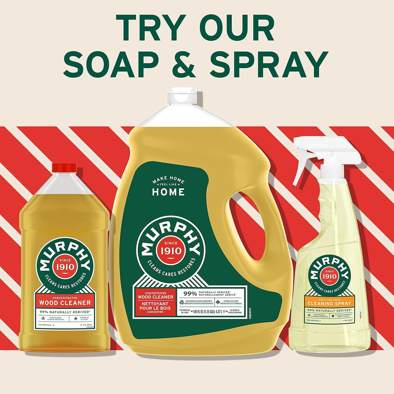 Oil Soap Cleaner for Wood 32 Fl Oz Pack of 3 Naturally Derived Ingredients