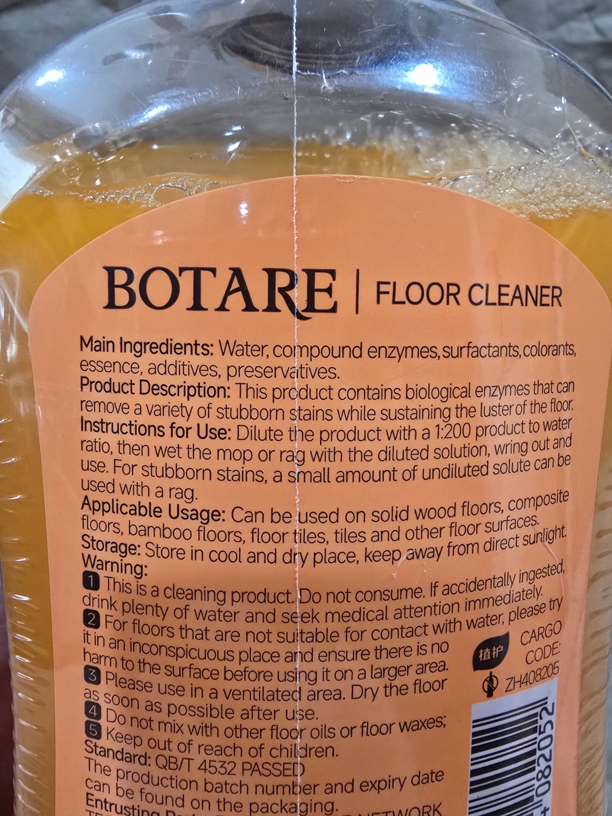 Botare Floor Cleaner – All-Surface Concentrated Formula Enzyme High Performance