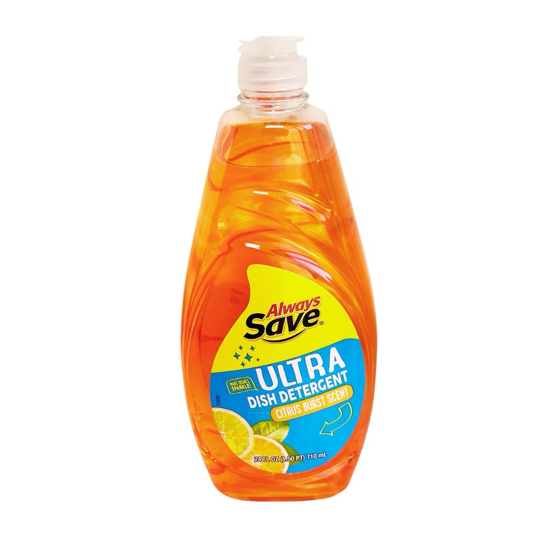 Always Save Ultra Dish Detergent Soap, Citrus Burst Scent, 24 Fl Oz (Pack of 2)