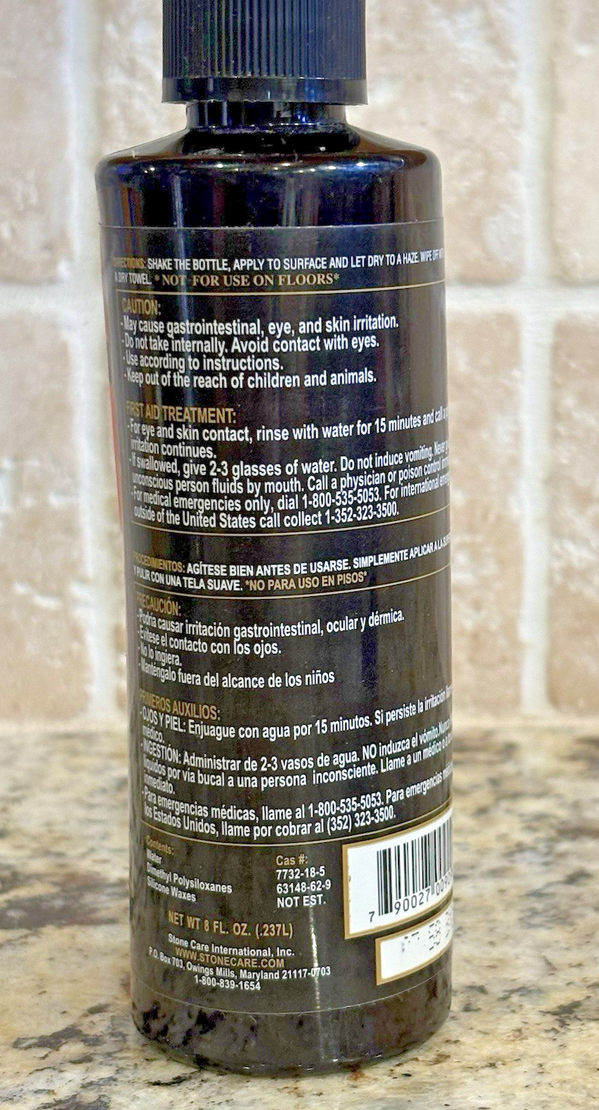 NEW/Sealed Stone Care International SCI Countertop Polish Marble Granite 8 fl oz