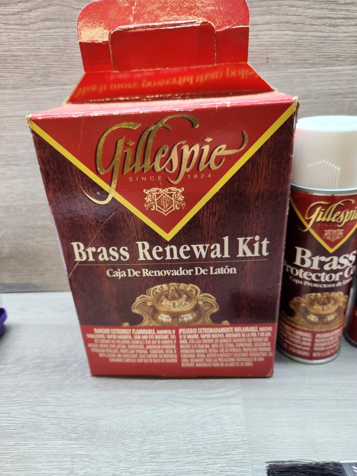 Gillespie Brass Renewal Kit Cleaner Protector Restoring 90% Full