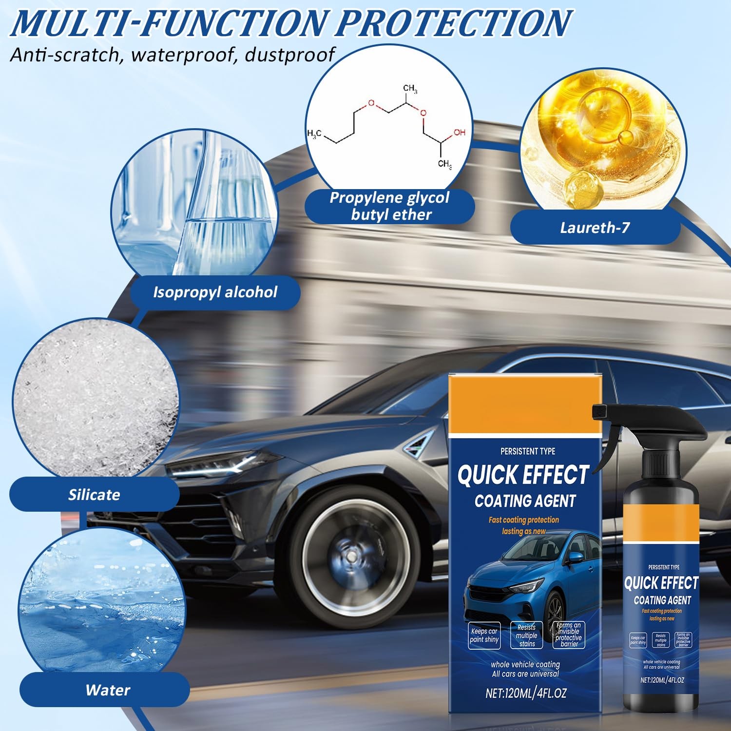 2Pcs Advanced Quick Effect Coating Agent, Advanced Car Quick-Acting Coating Agen