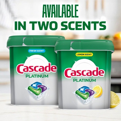 Cascade Fresh Platinum Pods Dishwasher Detergents – 34ct