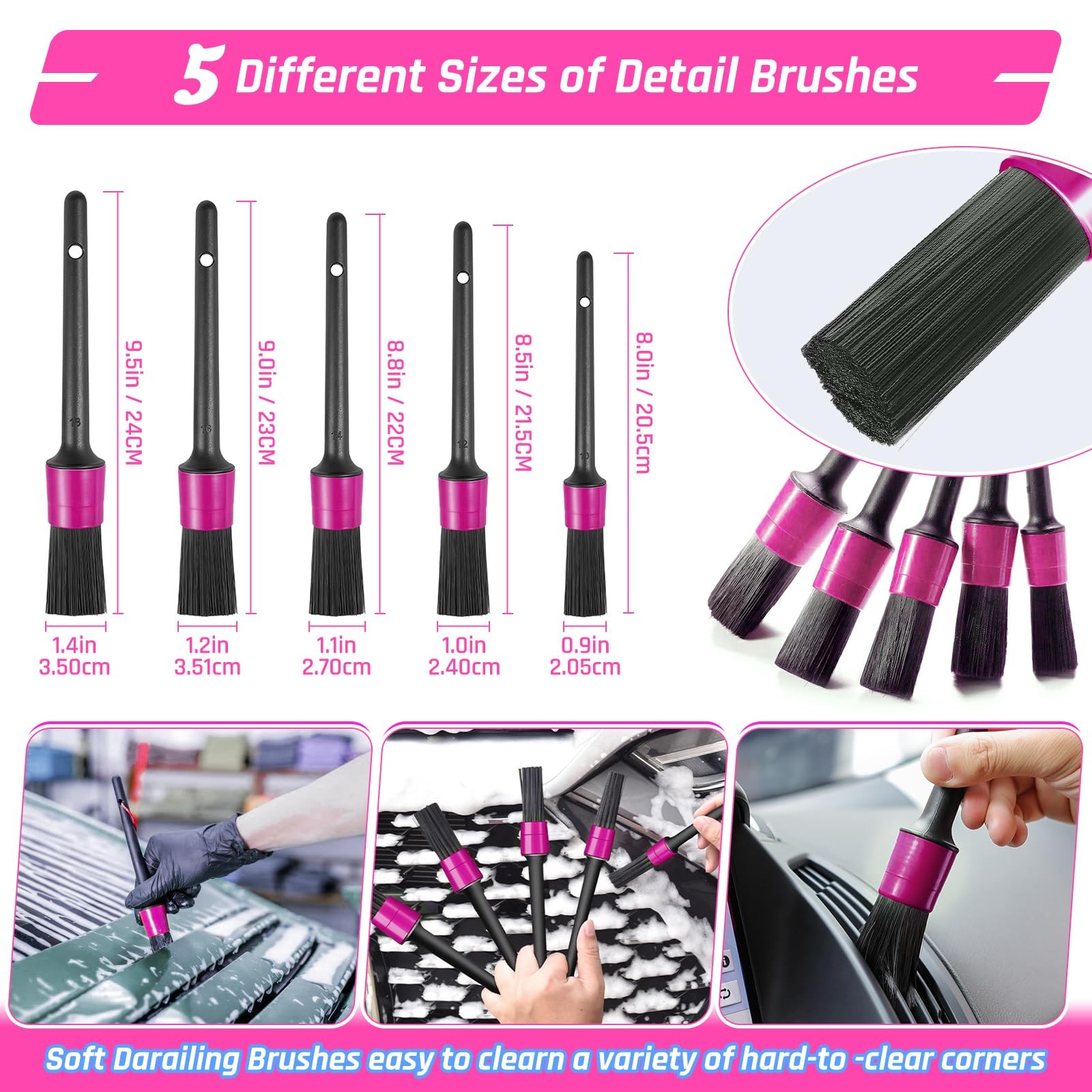 34PCS Car Detailing Brush Set, Car Detailing Kit, Car Detailing Brushes, Car …