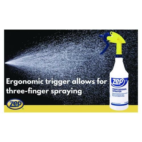 Zep Commercial Professional Spray with Trigger Sprayer, 32 oz Bottle, Clear