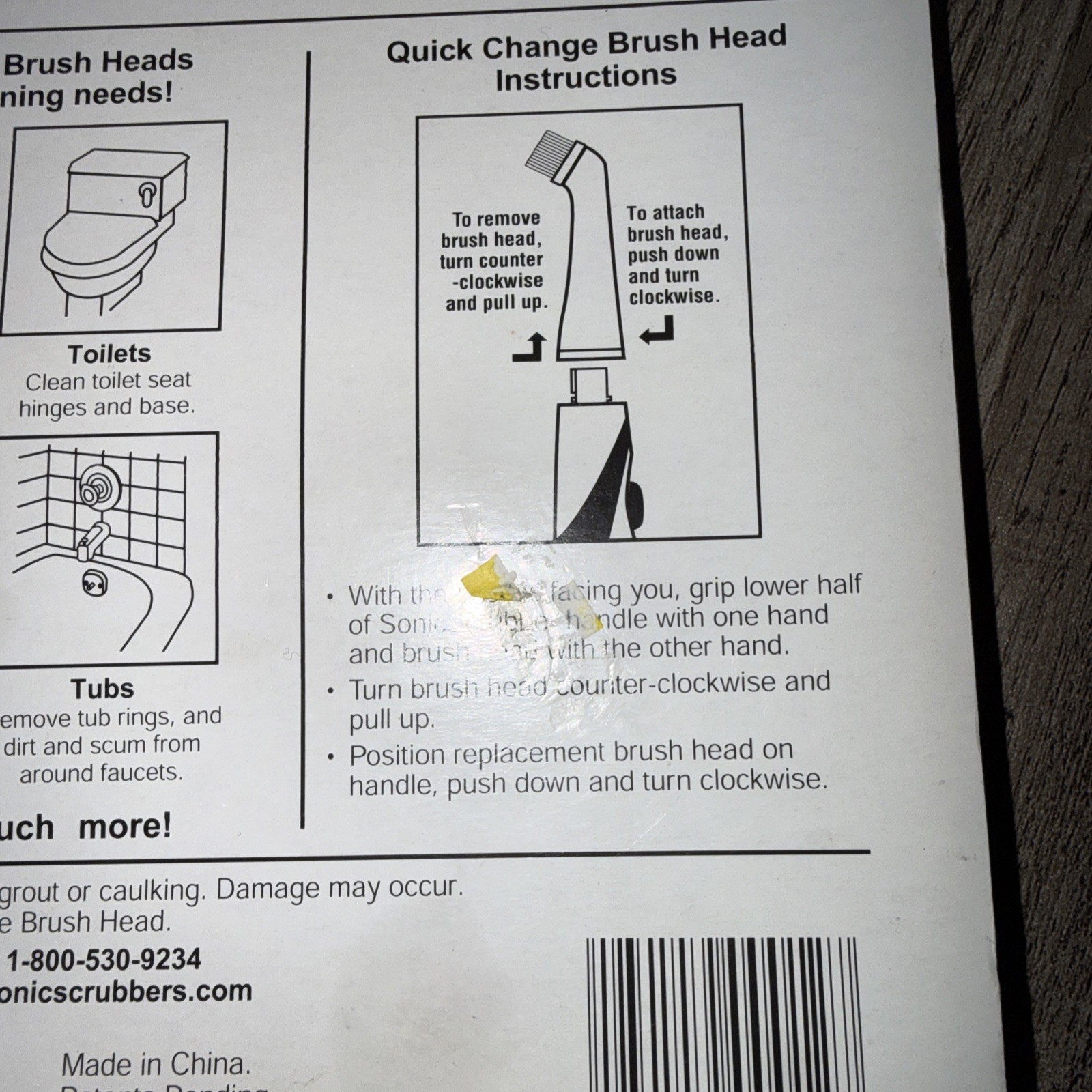 Sonic Scrubber Power Cleaner Interchangeable Brush Heads Bathroom Cleaning Tool
