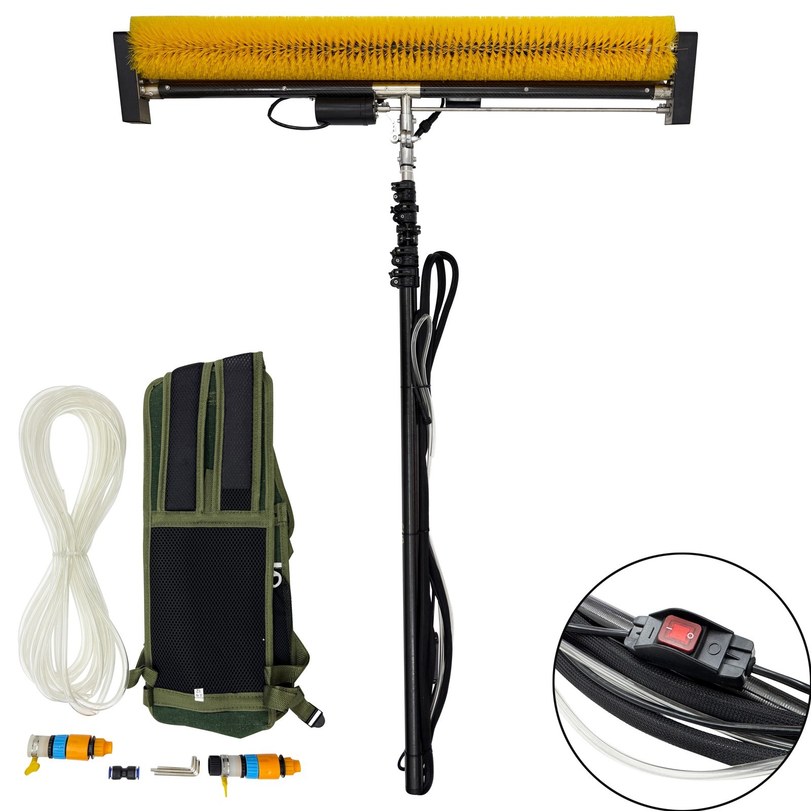 110V 5M Electric Solar Panel Cleaning Roller Brush Automatic Solar Panel Cleaner