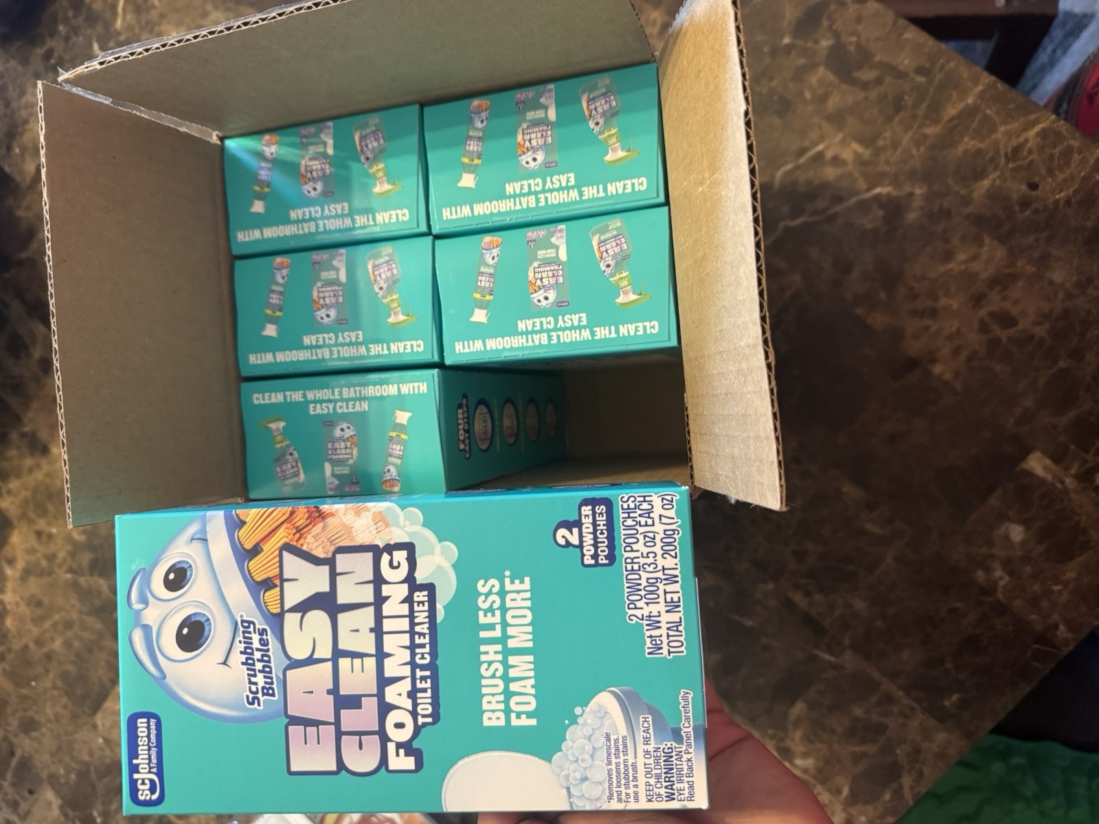 Easy Clean Foaming Toilet Bowl Cleaner, Easy Drop in Pouches FULL CASE! 6 Boxes.