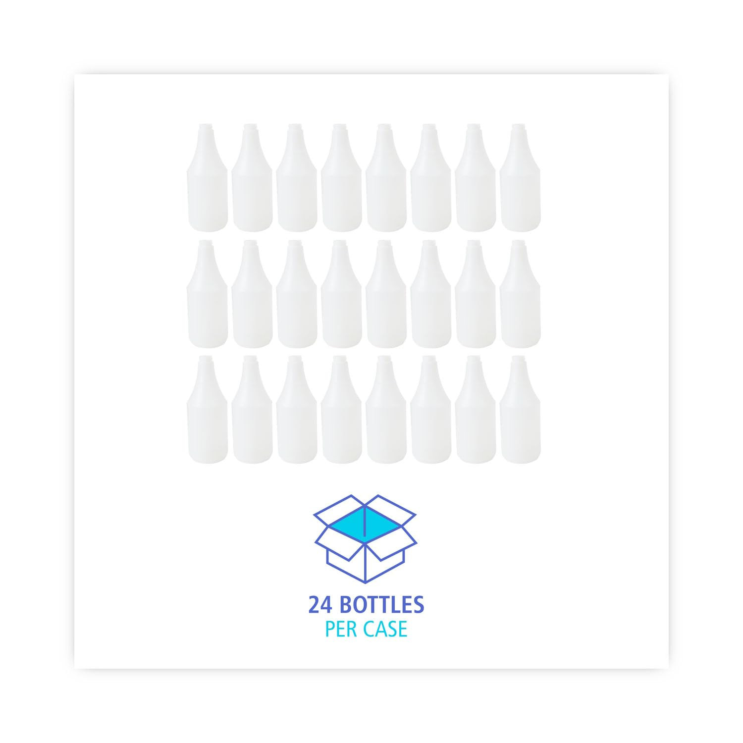 BWK00024 24 Oz. Embossed Spray Bottle – Clear (24/Carton)