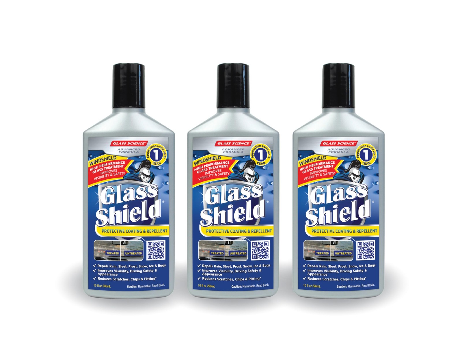 Protective Coating 10 oz 3 Pack for Exterior Windshield & Auto Repels Rain