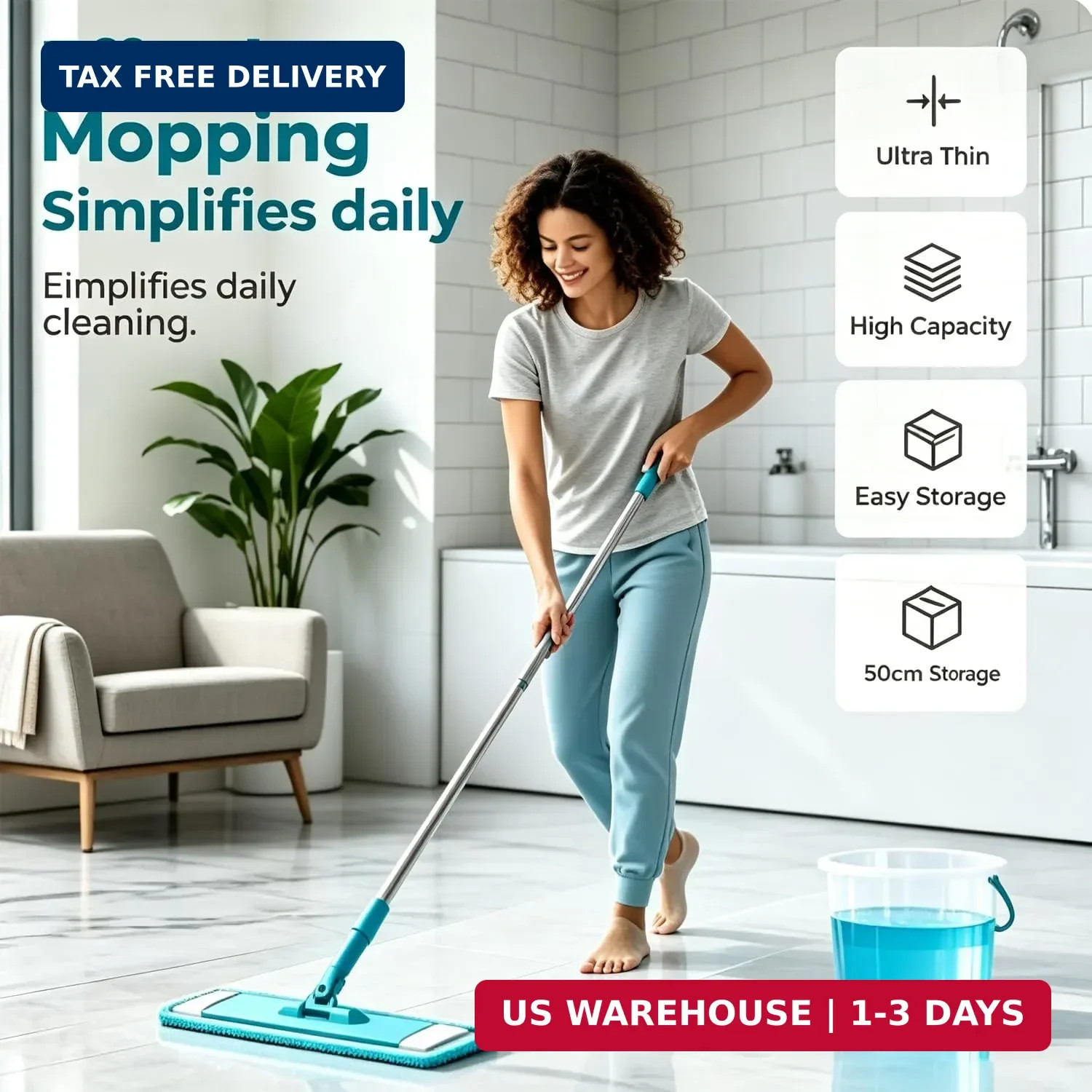100 Piece Multi-Surface Floor Cleaning Tablets, Multi Effect Floor Cleaner Sheet