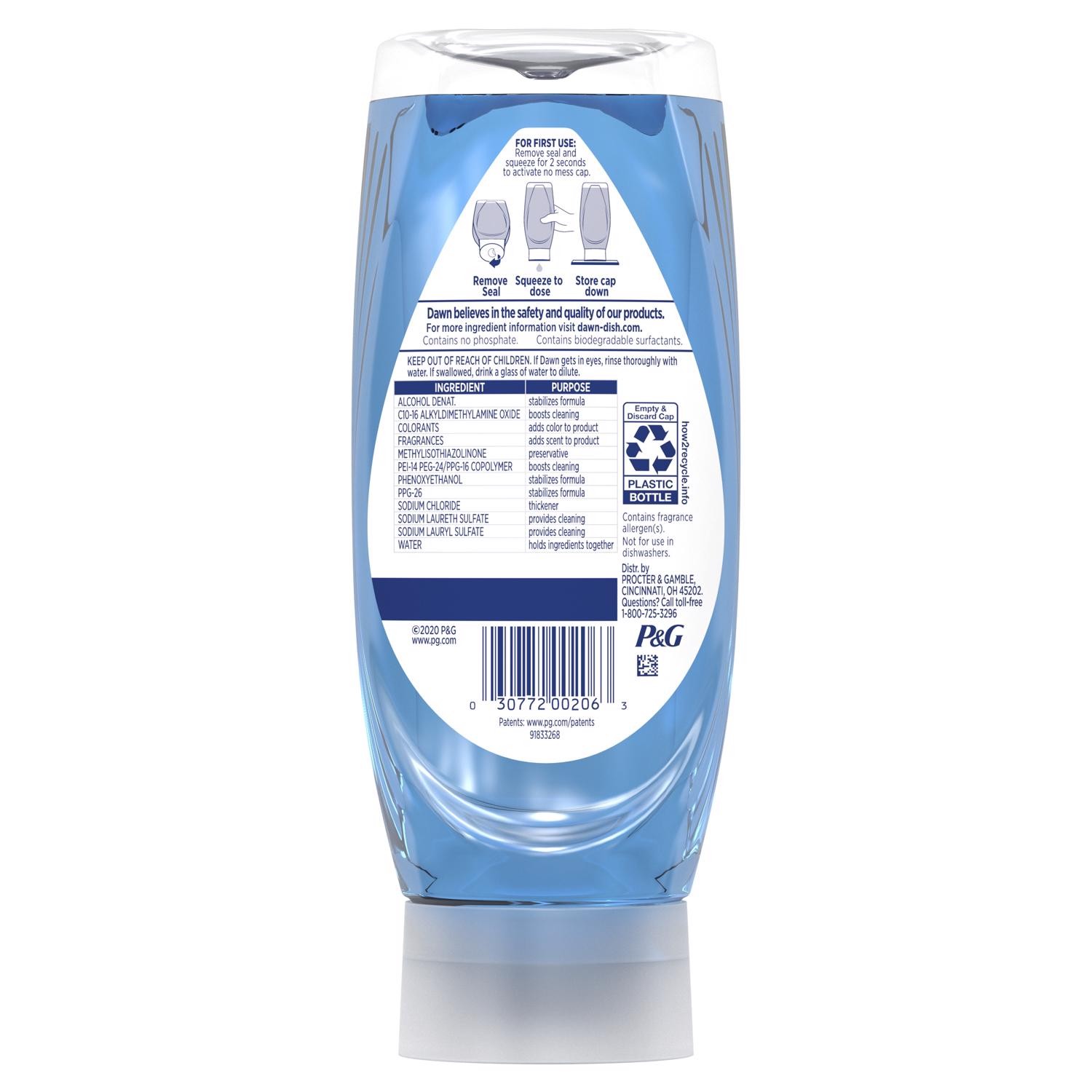 Dawn EZ Squeeze Ultra Original Scent Liquid Dish Soap 14.7 oz 1 pk (Pack of 8)