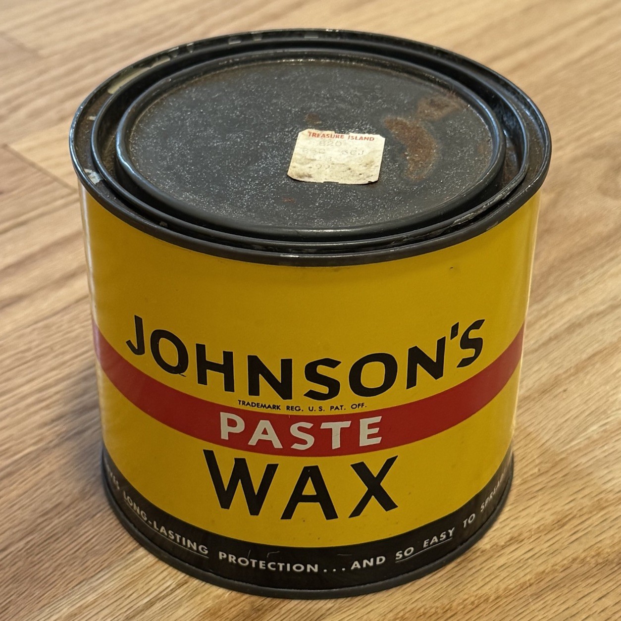 SC Johnson’s Paste Wax 2 lb Tin – Vintage Original Early Formula – 75+% Full!