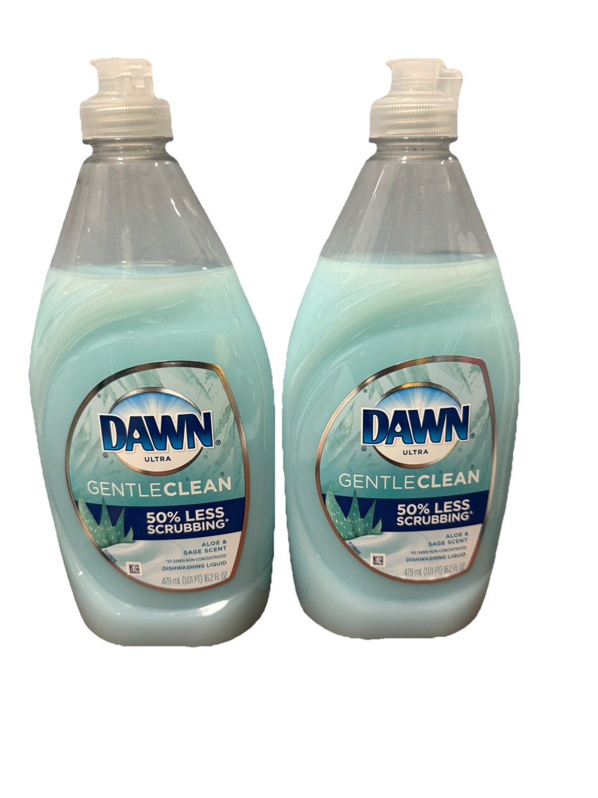 RARE Dawn Ultra Gentle Clean Aloe & Sage Scent Dishwashing Liquid Lot Of 2