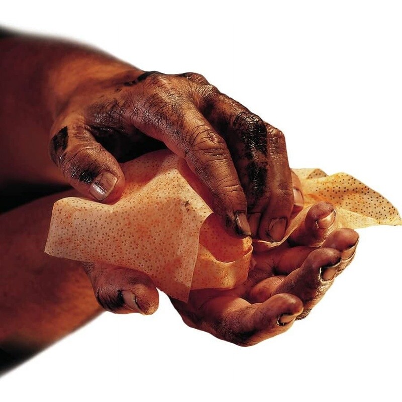 Fast Orange Hand Cleaner Wipes 2 Pack 72 Count Pre Moistened Heavy Duty Cleaning
