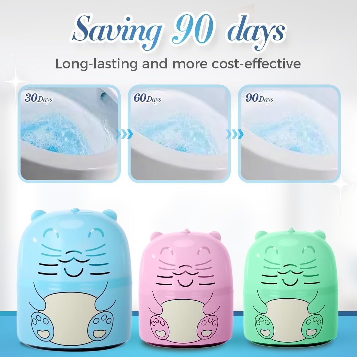 Cute Dinosaur-Shaped Toilet Bowl Cleaner Bottle, Toilet Cleaner & Toilet Deodori