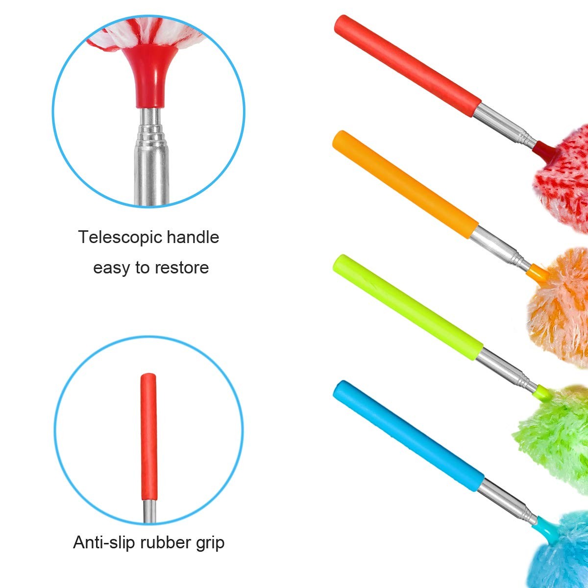 4 Pcs, [Microfiber] Hand [Duster] [Washable] Microfibre Cleaning Tool Extenda…