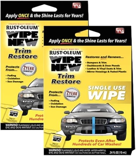 Wipe New Trim Restorer Single Use Wipe Car (5 Pack)