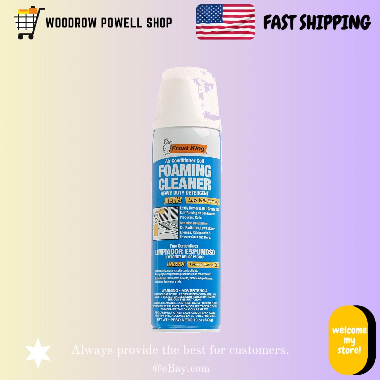 19 Ounce Heavy-Duty Foam Coil Cleaner – Effortlessly Cleans HVAC & Filters