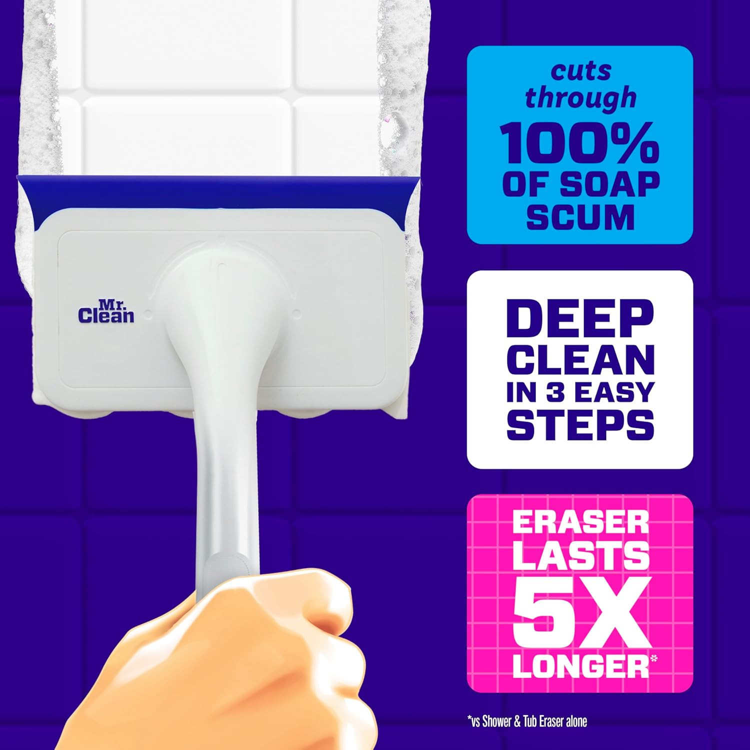 All-in-One Magic Eraser Bathroom Cleaner Kit with Lemon Freshness