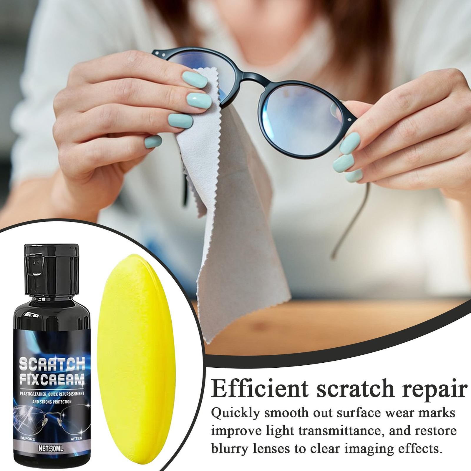 Glasses Lens Scratch Remover Liquid Cleaner Polishing Lens Scratch Remover