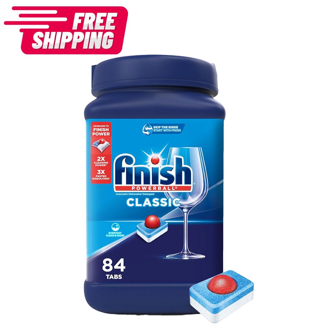 Finish: Powerball Dishwasher Detergent Pods – Unscented Tabs (84 Count)