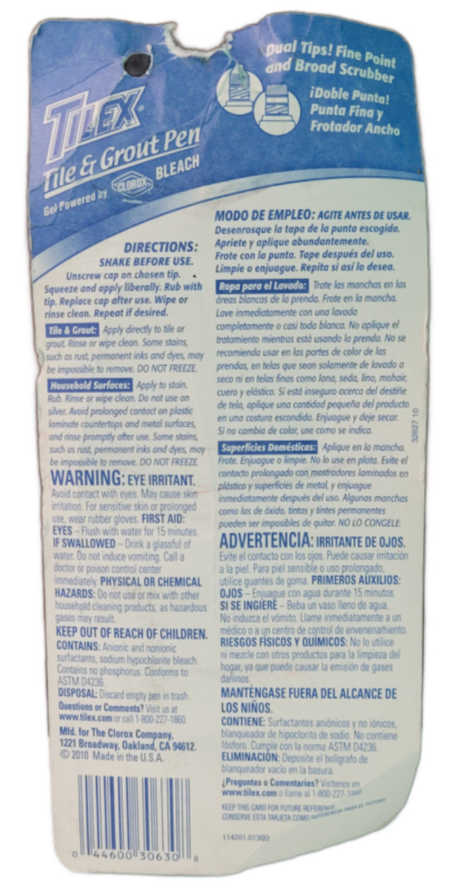 TiLEX Tile & Grout Pen 2 oz. Dual Tip Clorox Bleach Gel Sealed Discontinued READ