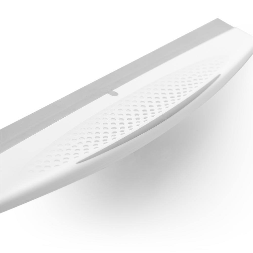 10 In. W Smooth Gliding Ergonomic Squeegee for Bathroom in Gray/White