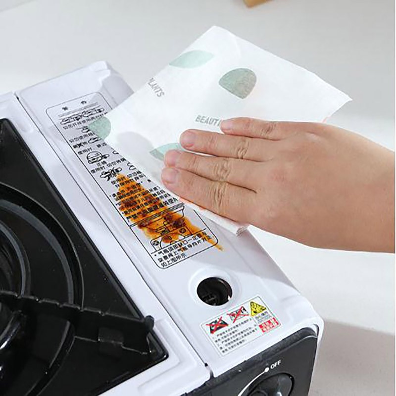 50Pcs/Roll From Reusable Lazy Rags Bamboo Towels Wet And Dry For KitchN8