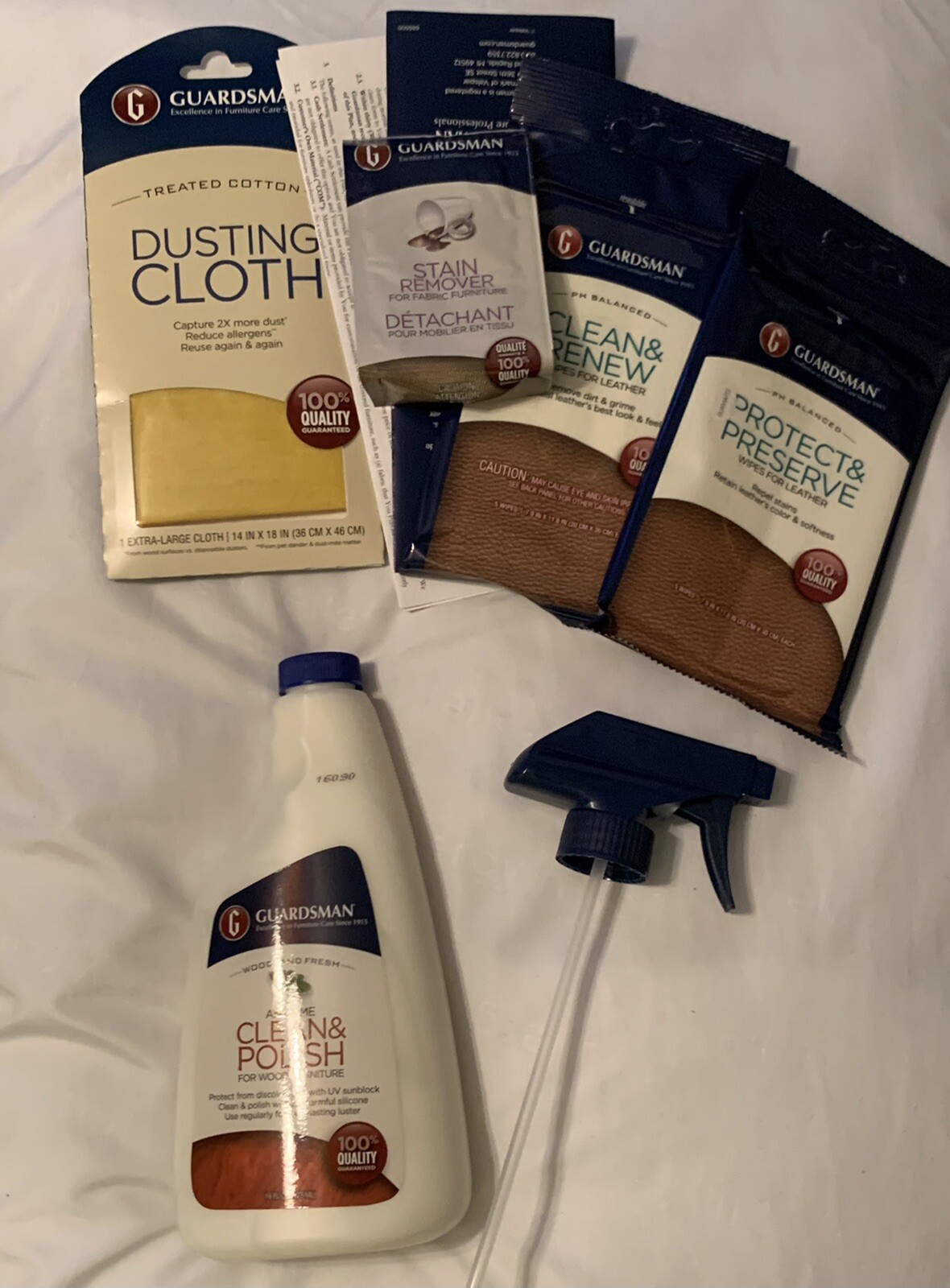 Guardsman Furniture Care Starter Kit for Wood, Fabric & Leather