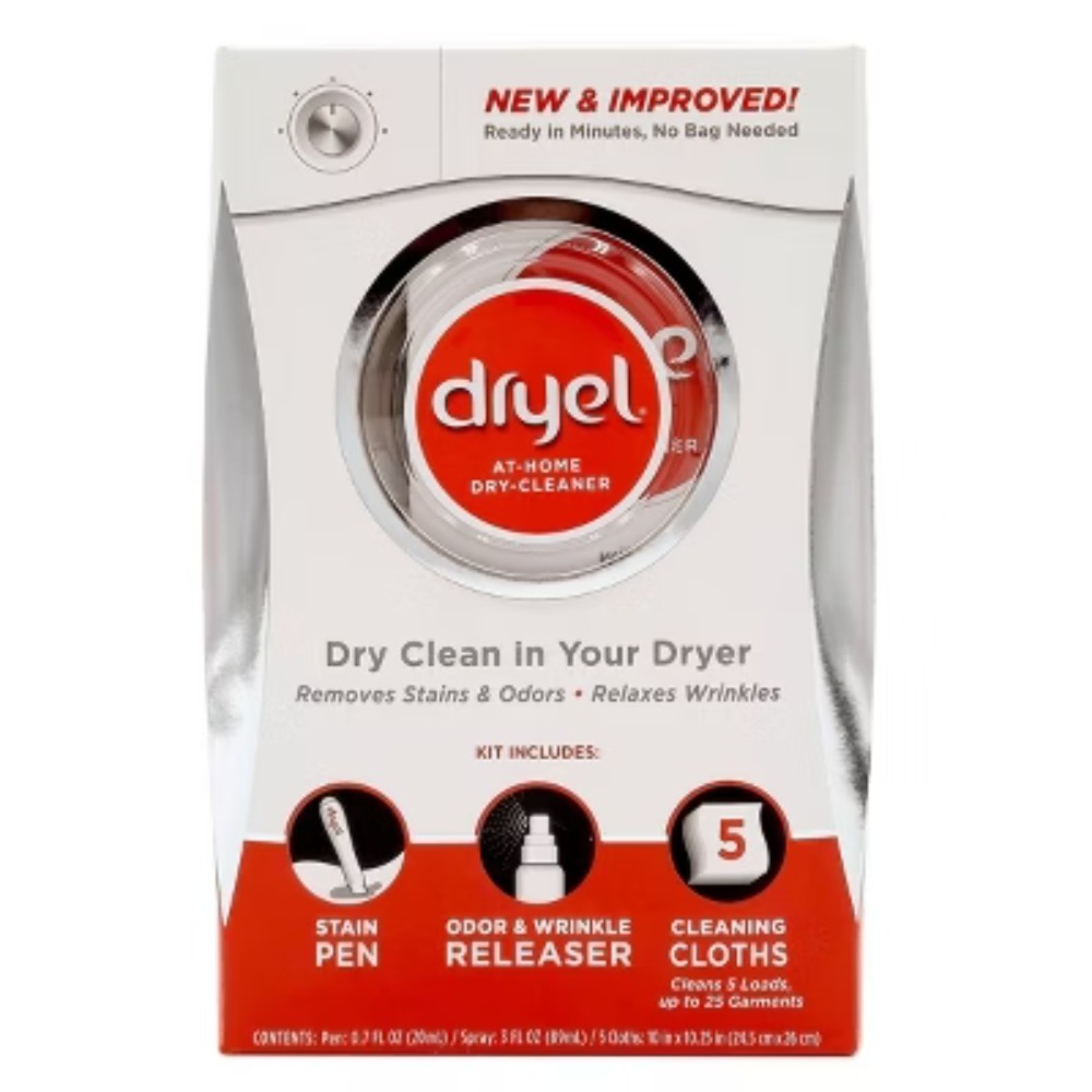 Dryel At-Home Dry Cleaner Kit – 5 Loads: Phosphate-Free, Clean Breeze Scent