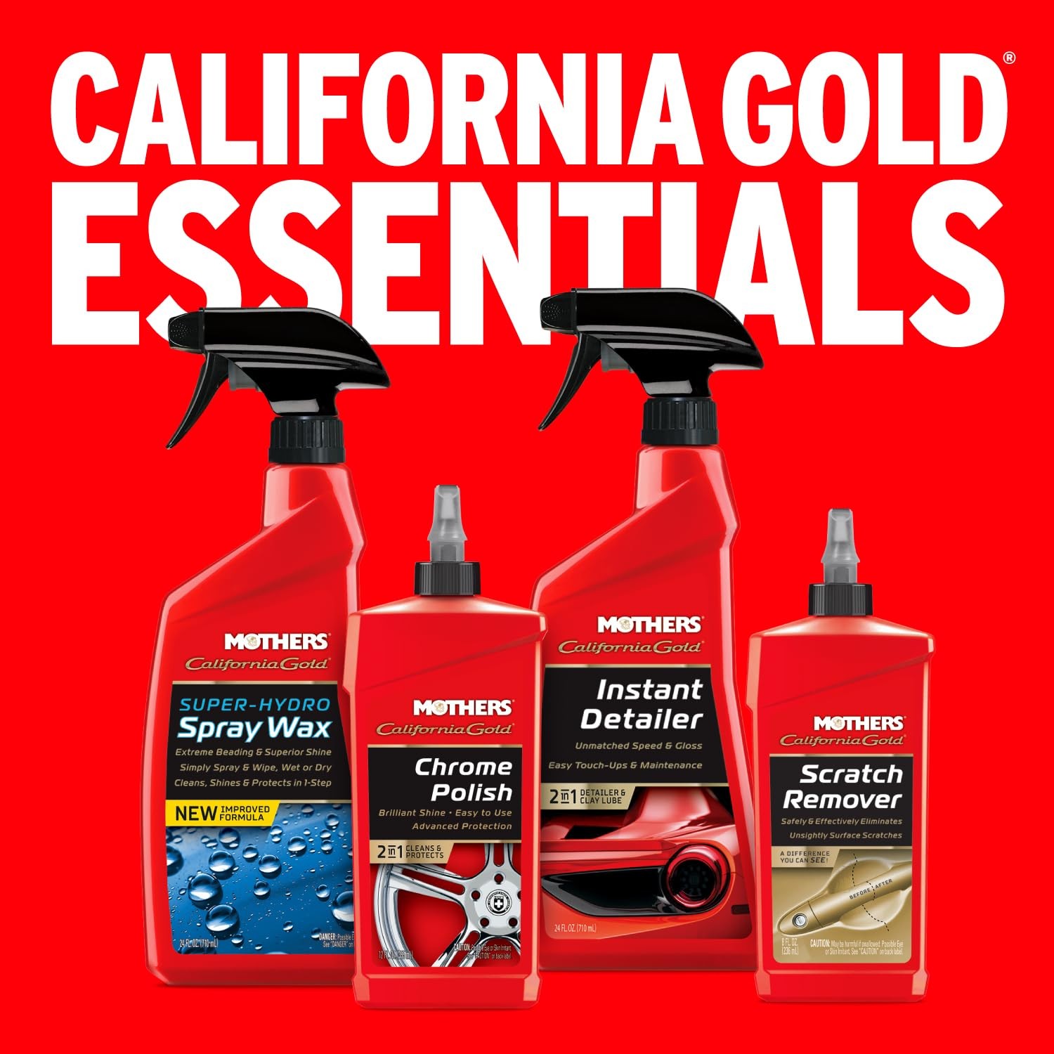 California Gold Chrome Polish, 12 oz. — Cleans & Brightens Chrome Bumpers, Wh…