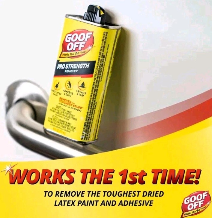 Goof Off Professional Strength Latex Paint and Adhesive Remover, 6 fl.oz -2 PACK