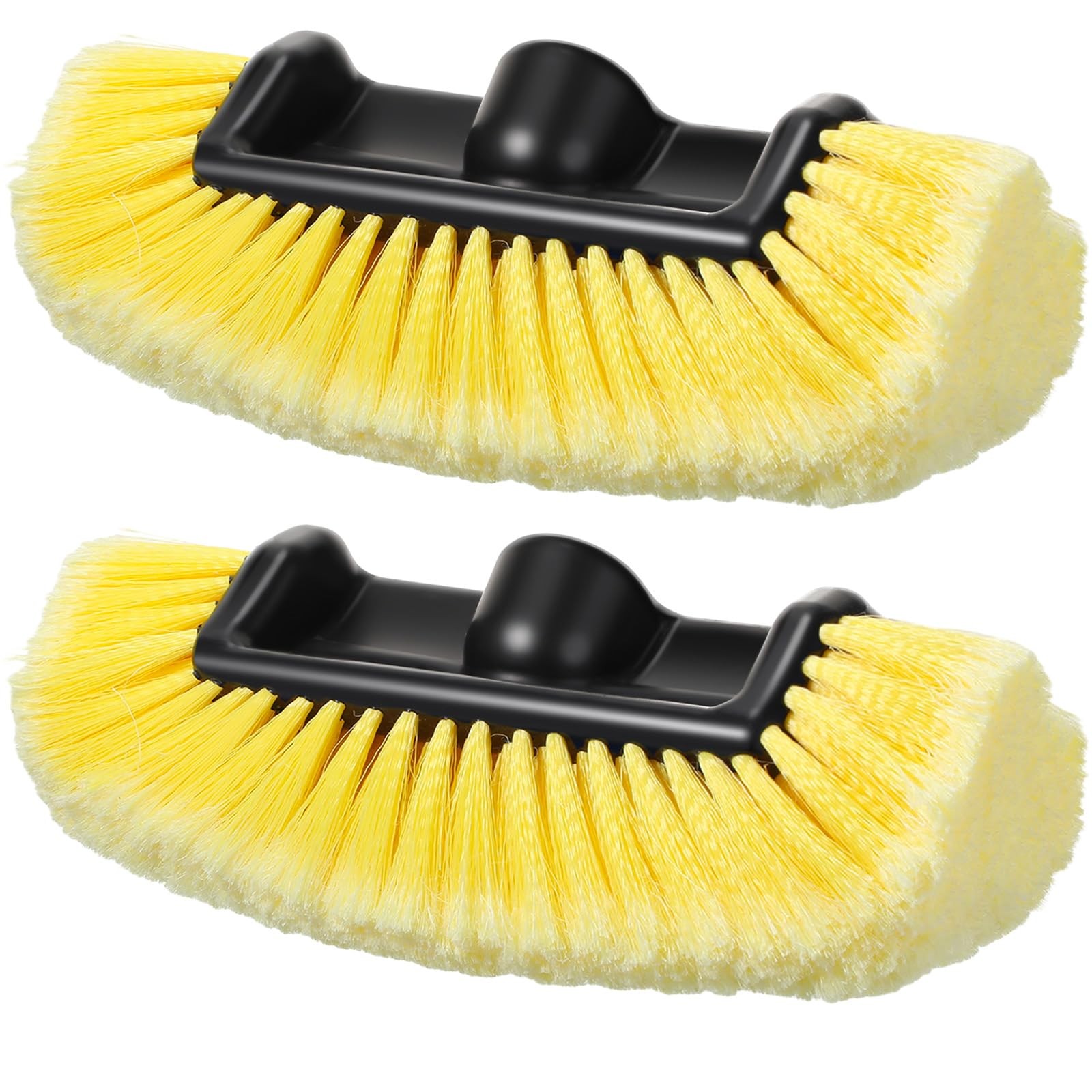 2 Pcs Car Wash Brush Head with Soft Detailing Bristle Flow Through Car Cleani…