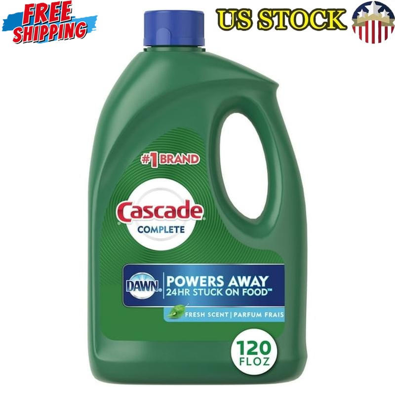 Dishwasher Detergent Gel 120 fl oz Fresh Scent 2X Cleaning Power Phosphate Free