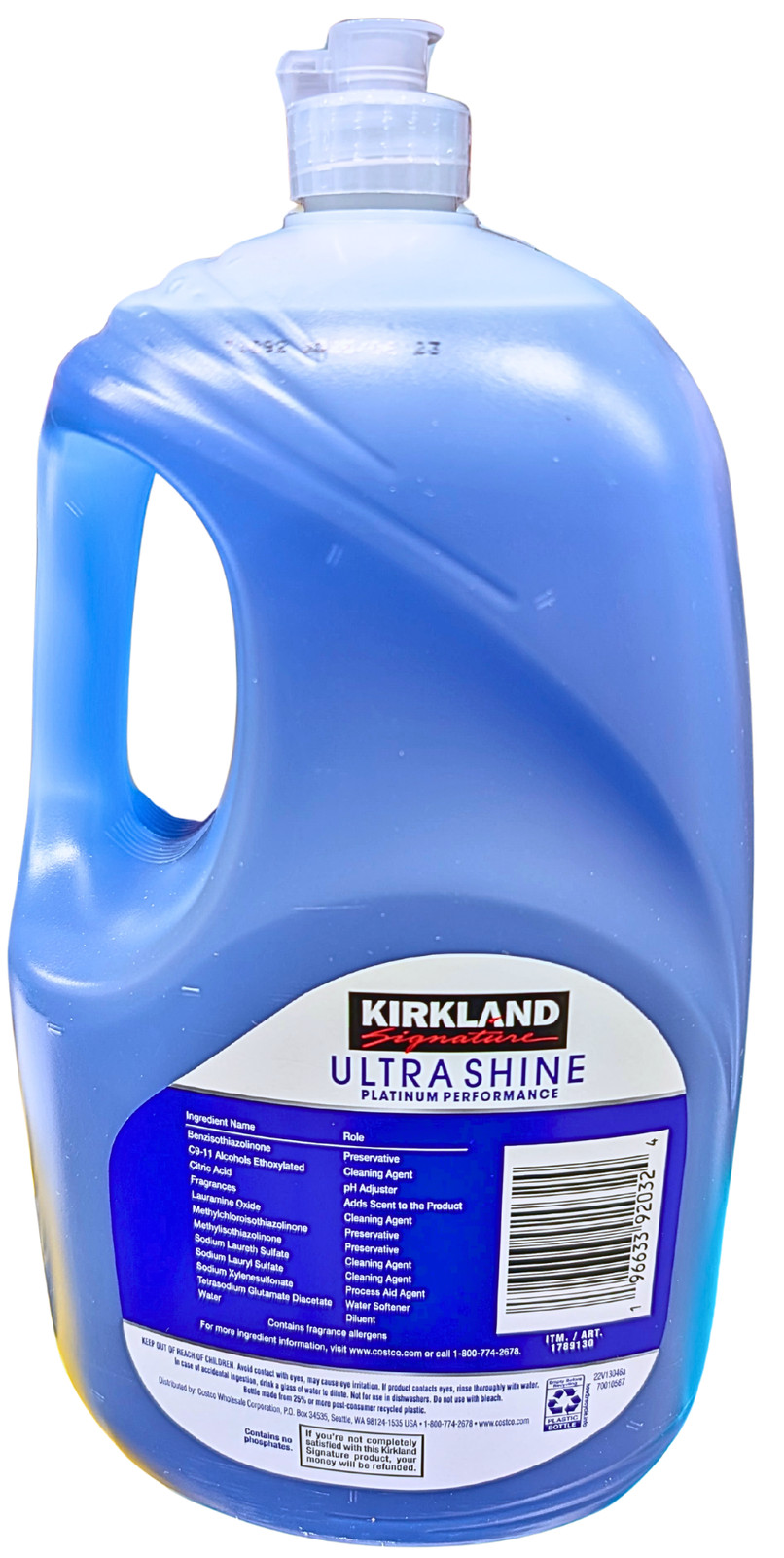 Kirkland Signature Ultra Shine Dishwashing Liquid Fresh 90 Fluid Ounce