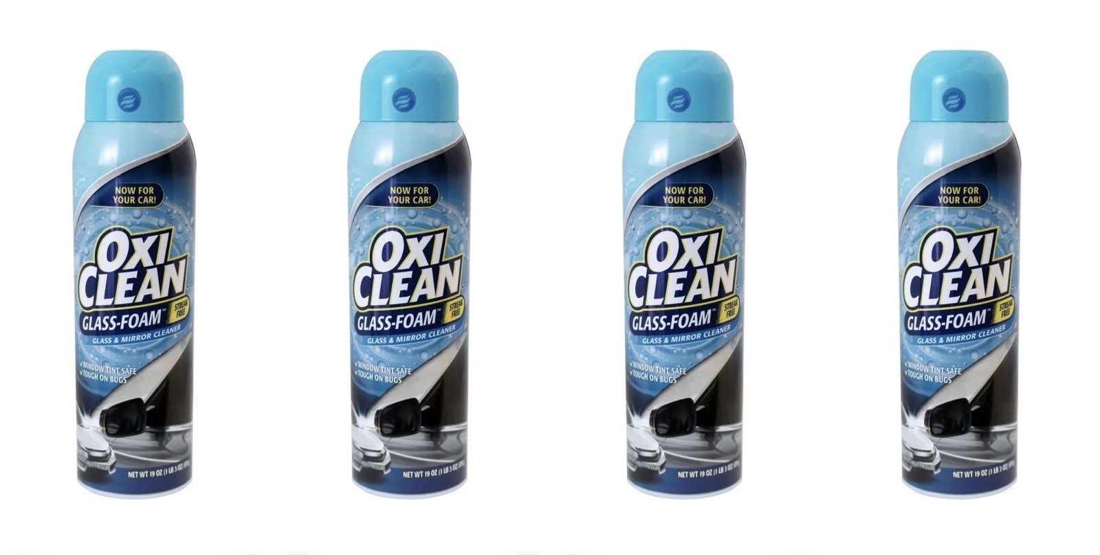 OxiClean™ Glass-Foam™ Streak Free Glass and Mirror Cleaner, 19 oz. 4 Cans
