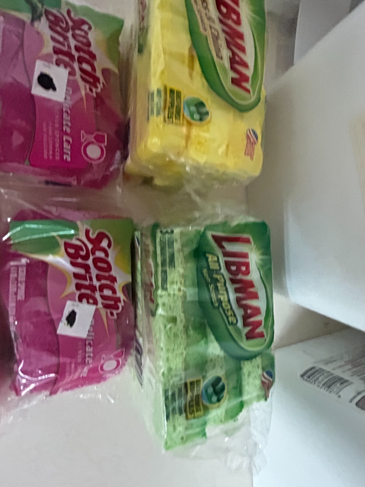 New 10-sponge pack lot Scotch Brite Delicate Care Scrub Libman Glass & China