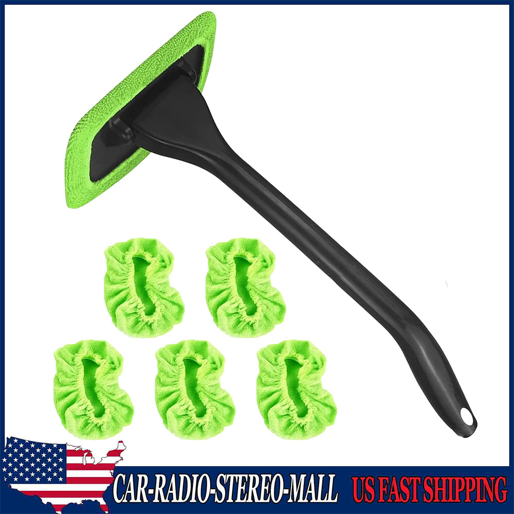 Car Windscreen Cleaner Automotive Window Cleaner with 5 Reusable Washable Pads