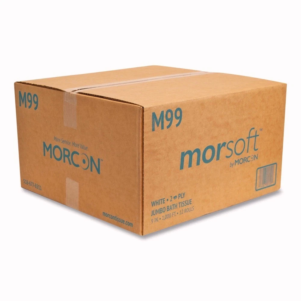 Morcon Paper M99 3.3″ x 1,000 ft 2-Ply Bath Tissue – Jumbo White (12/CT) New