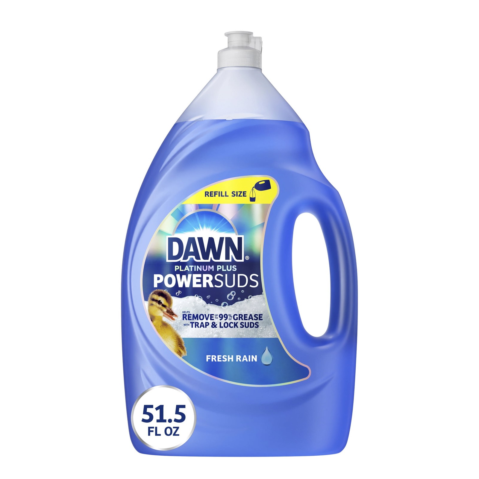 Extra Large Dishwashing Liquid Refill 51.5 oz Powerful Grease Cutting for Sinks