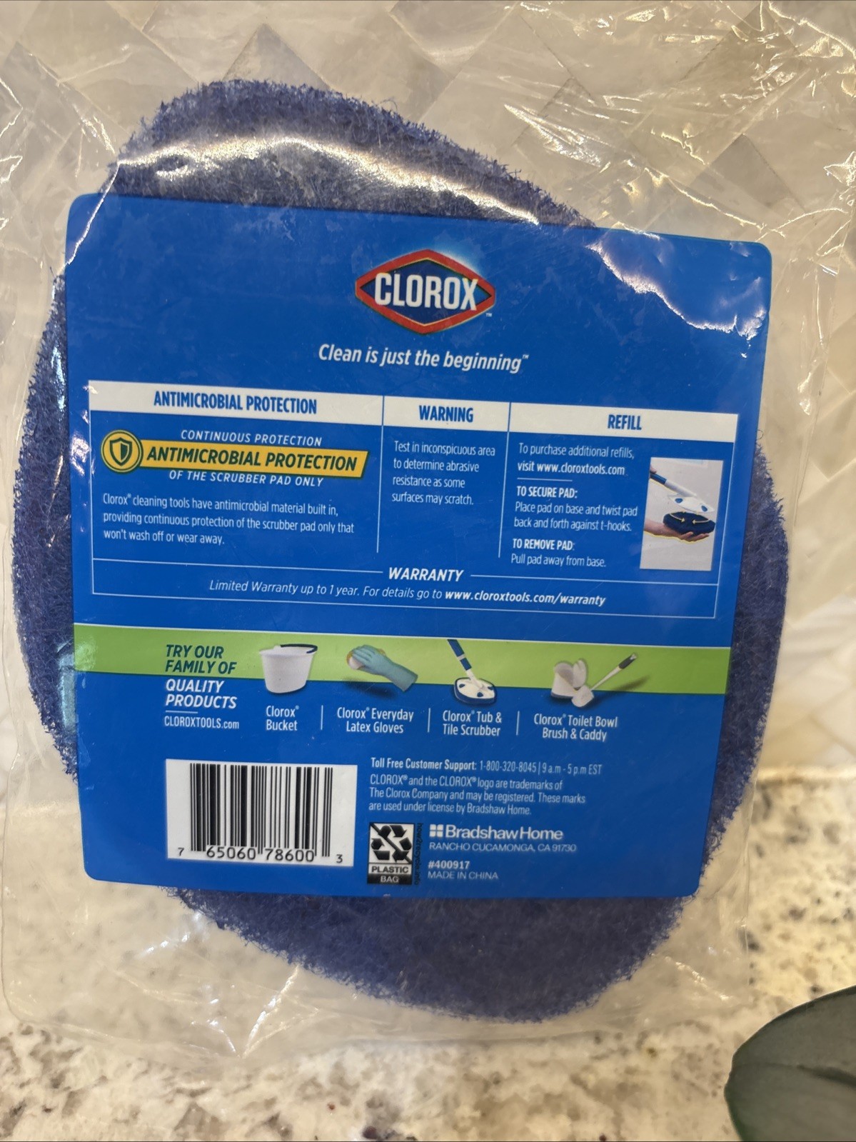 Clorox Tub and Tile Scrubber Refill Only New Shower Cleaning Antimicrobial 78600