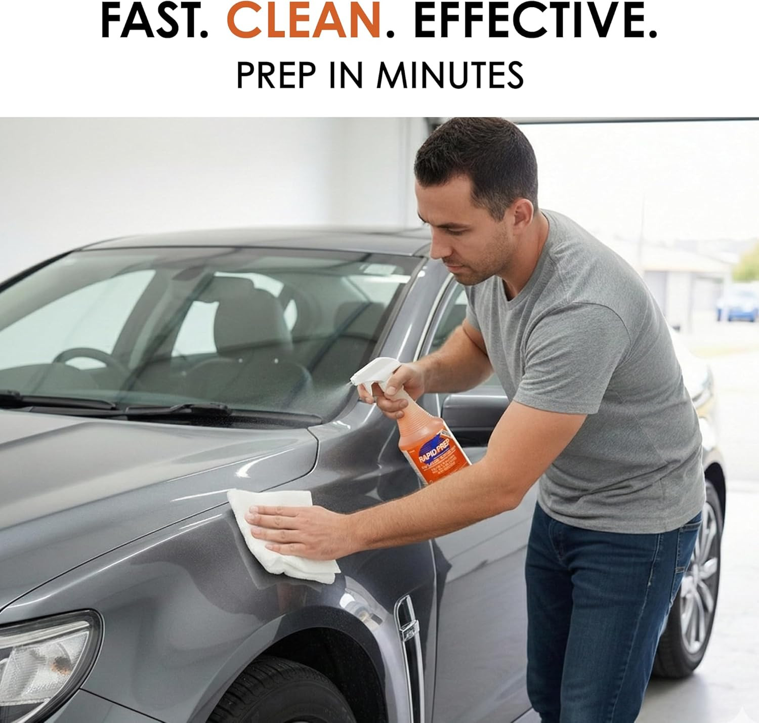 Rapid Prep Surface Cleaner 128 Oz | Safe Water Based Solution Removes Wax, Greas