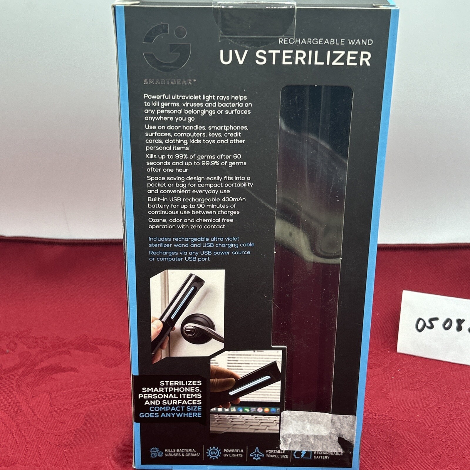 Smartgear Led Sterilization Wand New In Box Eliminates 99.9% Germs And Bacteria